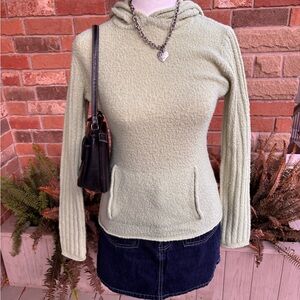 Y2K Suzy Shier Textured Knit Hoodie 💚